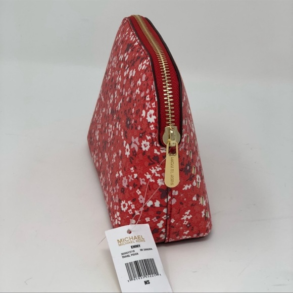 Michael kors Emmy large travel cosmetic case pouch sangria - Picture 9 of 9